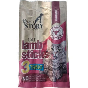 New Story Kediler Için 3'lü Kuzu Etli Stick Ödül