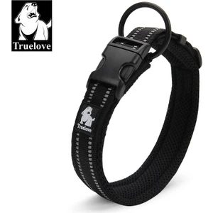Shanhua Shop Siyah Stil Xxxl Truelove Ayarlanabilir Örgü Yastıklı Pet Köpek Tasması 3 M Yansıtıcı Naylon Köpek Tasması Dayanıklı Ağır Hizmet Tüm Cins Için Tüm Hava Koşulları 8 Boyutu (Yurt Dışından)