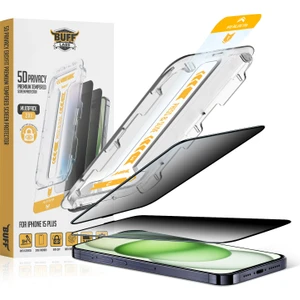 Buff iPhone 15 Plus 5d Privacy Easyfit Ekran Koruyucu