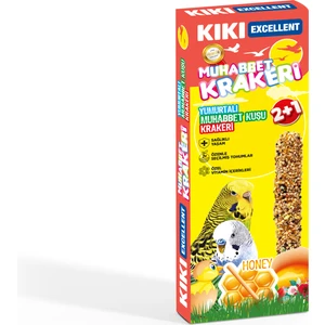 Kiki Excellent Yumurtalı Muhabbet Kuşu Krakeri 3'lü Doğal Kraker KB353