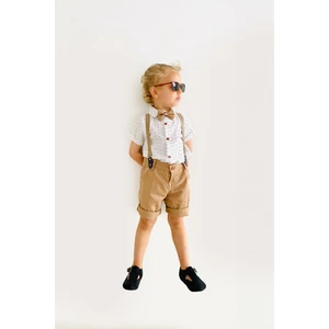 Lulu Kids Erkek Çocuk Yazlık Takım Elbise Papyonlu ve Slopetli "yaman" Modeli