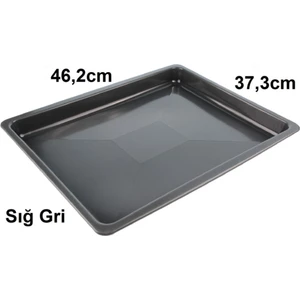 Beko Fırın Tepsisi 46,2 x 37,3 cm Ankastre Emaye Sığ Tepsi Gri 219440106