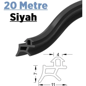 Pen Markalarının Kapı Pencere Contası Pvc Fitili 20 Metre Siyah Tüm Standart Pvc Pimapen, Fıratpen, Egepen, Winsa Gibi Markalara Uygun