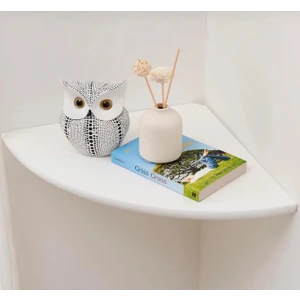 Köşe Rafı Oval Kenarlı 25CM 1 Adet Estetik ve Pratik Mutfak Banyo Salon Çalışma ve Oturma Odası Rafı