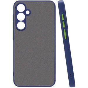 Case 4u Galaxy A35 Kılıf Kamera Korumalı Mat Renkli Buzlu Hux Silikon Lacivert