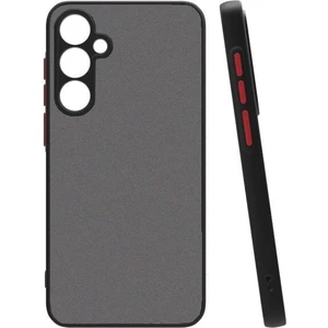 Case 4u Galaxy A35 Kılıf Kamera Korumalı Mat Renkli Buzlu Hux Silikon Siyah
