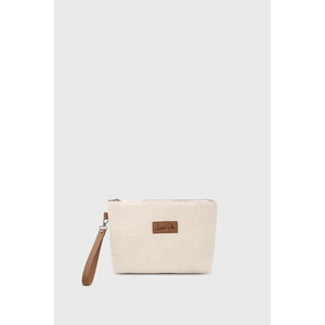 Kadın Krem Keten Clutch Çanta
