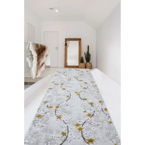 Babil Home Kaymaz Tabanlı Kesme Kabartmalı Salon Koridor Mutfak Hali Gold Yolluk Ymr 5005 Gold