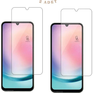 Samsung Galaxy A24 Ile Uyumlu Ekran Koruyucu Şeffaf Temperli Kırılmaz Cam Ekran Koruyucu 2 Adet