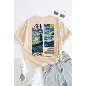 Only Trendwear  Unisex Van Gogh Baskılı Oversize Tshirt