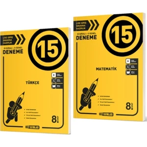 Hız Yayınları 8. Sınıf Türkçe - Matematik 15'li Deneme 2'li Set