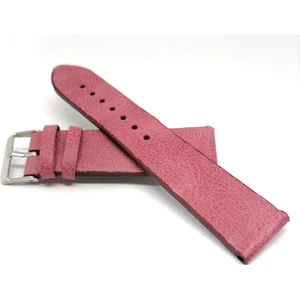 Her Saate  Uyumlu Hakiki Grizi  Deri Saat Kordonu 20  mm   Pembe