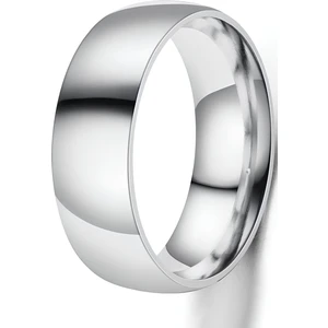 Unisex 8mm Geniş Bombeli Erkek Kadın Çelik Alyans Yüzük cl19