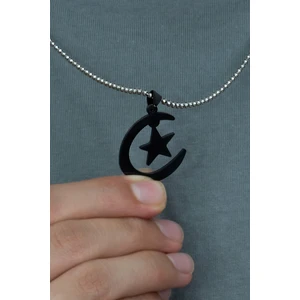 Ay Yıldız Erkek Çelik Kolye cck13