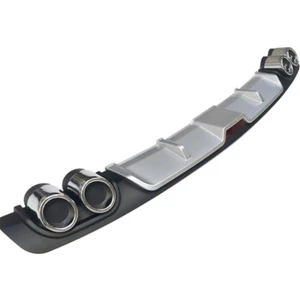 Oto h.i.t. Fiat Doblo D4 Uyumlu Body Kit Difüzör 4 Çıkış Gri Yuvarlak