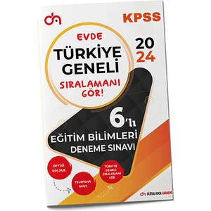 Dijital Hoca Akademi 2024 KPSS Eğitim Bilimleri Türkiye Geneli Pdf Çözümlü 6'lı Deneme