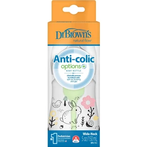 Dr Brown's Geniş Ağız Anti-Kolik Biberon 150 ml Polipropilen Malzemeden Üretildi