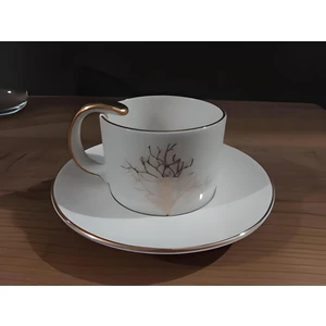Tomurcuk Home Porselen Kahve Fincanı Takımı  Queen  Ağaç Desenli 6 Kişilik