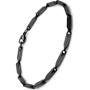 Siyah Kare Küp Model Erkek Çelik Bileklik Künye eck05bs