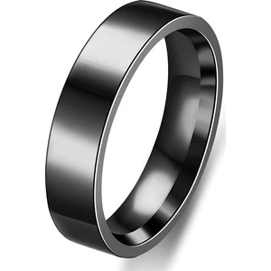 6mm Parlak Düz Model Unisex Kadın Erkek Çelik Alyans Yüzük cl39