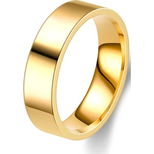 6mm Parlak Düz Model Unisex Kadın Erkek Çelik Alyans Yüzük cl39