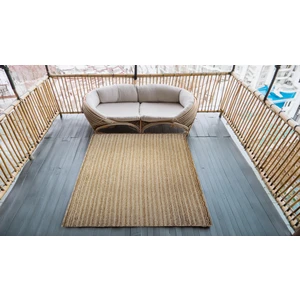 ATHENA CONCEPT Iskandinav Tarzı Modern Yazlık Kilim Yolluk Halı, Krem Bej , Sisal Jüt Görünümlü Hav Toz Vermez