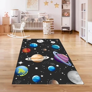 Napoli Home Dijital Baskılı Kaymaz Taban Yıkanabilir Eğlenceli Eğitici Çocuk Odası Halısı, N-Çocuk-38-Antrasit,