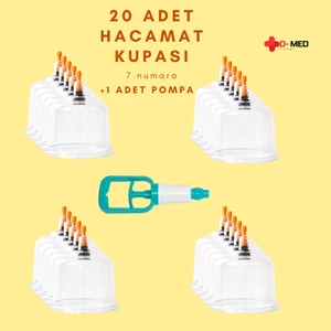 7 Numara Hacamat Kupası 20 Adet + 1 Adet Pompa