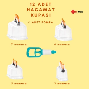 13'lü Hacamat Kupası Vakumlu Seti