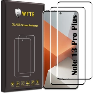 M.tk moveteck Xiaomi Redmi Note 13 Pro+ Plus Ekran Koruyucu Cam Tam Kaplar Oval Kavisli Esnek Polymer Full Glue