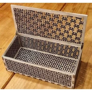 Ahşap Wagara Kutusu Kojitsunagi Desenli