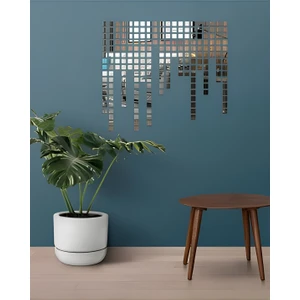 M&H Quality Gümüş Pleksi Dekoratif Antre Banyo Süs Mozaik Ayna 200 Adet 3x3 cm