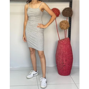 Bav Butik Ayvitrin Kadın Bisiklet Yaka Ip Askılı Elbise Yazlık Triko