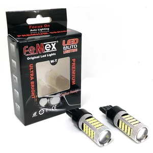 Pemium T20 7440 9W LED Ampul Tek Duy Beyaz 2835 Chip Mercekli