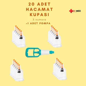 3 Numara Hacamat Kupası 26 Adet + 1 Adet Pompa