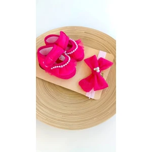 Bilge Trend Kız Bebek Patik ve Bandana Seti ( 0-6 Ay Arası Kullanıma Uygundur)