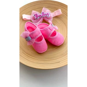 Bilge Trend Kız Bebek Patik ve Bandana Seti ( 0-6 Ay Arası Kullanıma Uygundur)
