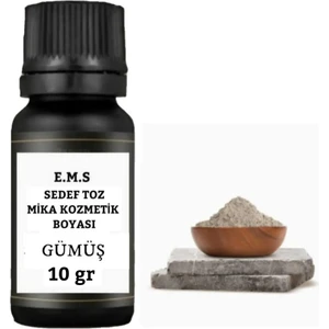 E.m.s Sedef Toz Mika Kozmetik Boyası 10 Gr GÜMÜŞ - SABUN BOYASI MUM BOYASI OJE BOYASI RUJ BOYASI