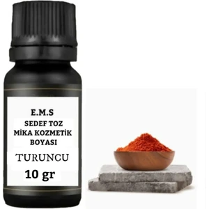 E.m.s Sedef Toz Mika Kozmetik Boyası 10 Gr TURUNCU - SABUN BOYASI MUM BOYASI OJE BOYASI RUJ BOYASI