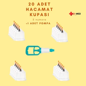 5 Numara Hacamat Kupası 26 Adet + 1 Adet Pompa