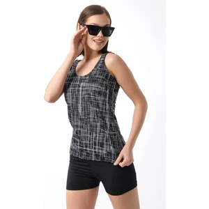 Tankini Şortlu Desenli Şortu Astarlı