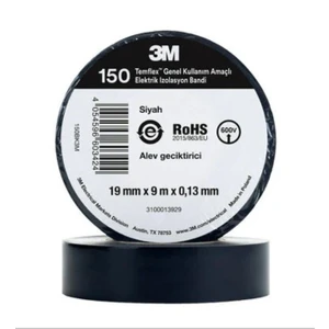 3m Elektrik Kablo Bandı ((Siyah)) (Orijinal)