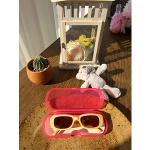 Jolly Kids Uv 400 Korumalı Dikdörtgen Güneş Gözlüğü Kız Çocuk Trend 2024-Kutulu 2-9 Yaş