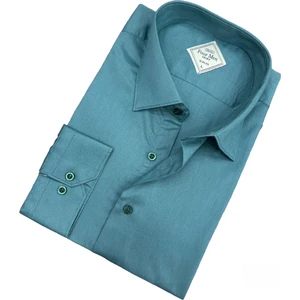Gömlek Galerisi Slim Fit Dar Kesim Düz Erkek Gömlek