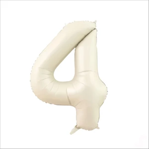 Süsle Bebek ve Parti 4 Yaş Rakam Krem Folyo Balon - 76 cm