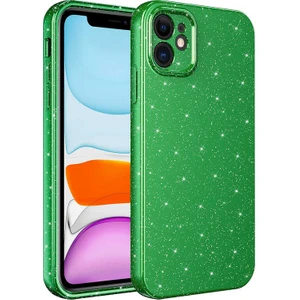 Apple iPhone 11 Kılıf Kamera Korumalı Simli Lüks Işıltılı Silikon