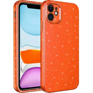 Apple iPhone 11 Kılıf Kamera Korumalı Simli Lüks Işıltılı Silikon