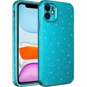 Apple iPhone 11 Kılıf Kamera Korumalı Simli Lüks Işıltılı Silikon