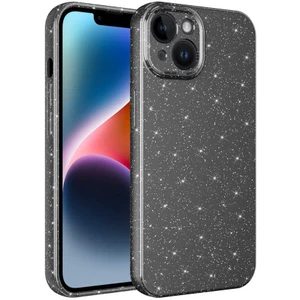Apple iPhone 14 Plus Kılıf Kamera Korumalı Simli Lüks Işıltılı Silikon