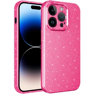 Apple iPhone 14 Pro Max Kılıf Kamera Korumalı Simli Lüks Işıltılı Silikon